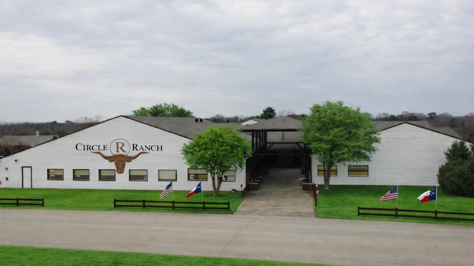 The front of the venue from the drive